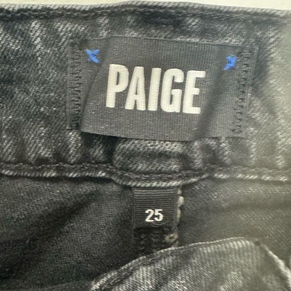 NWT PAIGE SASHA ANKLE Wide Leg Jeans in Black Rust - Picture 11 of 13